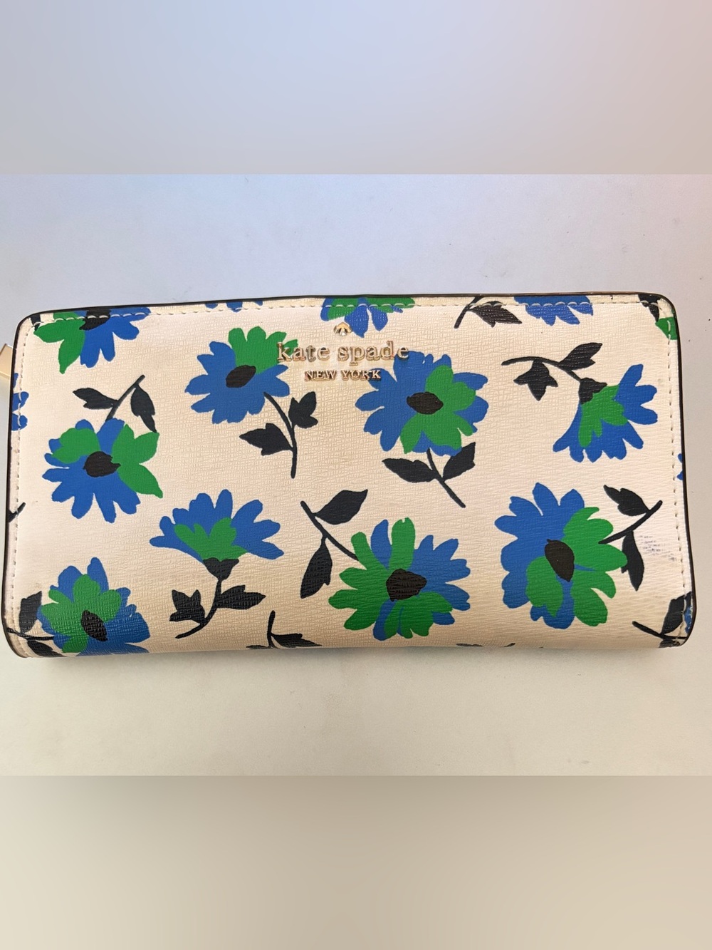 KATE SPADE Darcy Park Posies Large Slim Bifold Wallet
